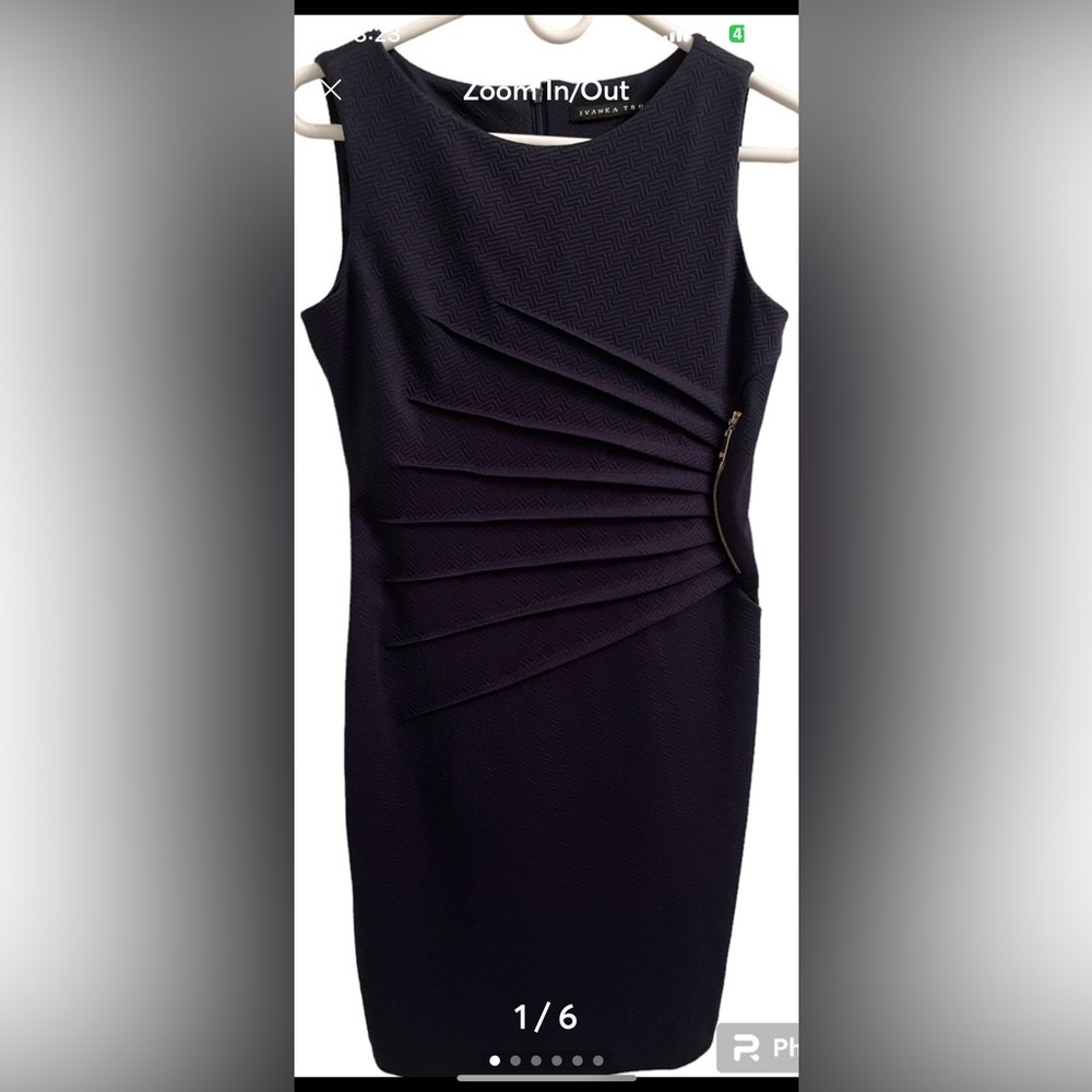 Ivanka trump Elegant classic navy  Dress with Gold Zipper